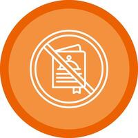 Prohibited Sign Line Multi Circle Icon vector