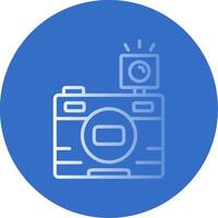 Photo Flat Bubble Icon vector