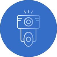 Camera Flash Flat Bubble Icon vector