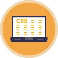 datos cifrado plano multi circulo icono vector