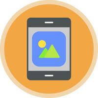 Mobile App Flat Multi Circle Icon vector