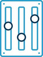 Music Adjust Line Blue Two Color Icon vector