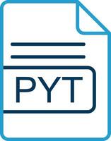 PYT File Format Line Blue Two Color Icon vector