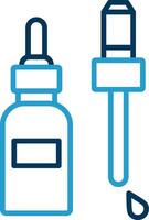 Serum Line Blue Two Color Icon vector