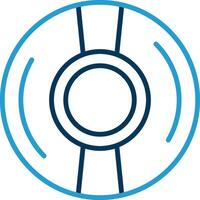 Cd Line Blue Two Color Icon vector