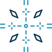 Firework Line Blue Two Color Icon vector