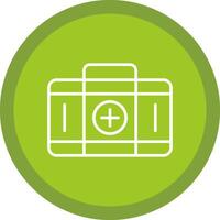 First Aid Kit Line Multi Circle Icon vector