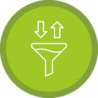 Funnel Line Multi Circle Icon vector