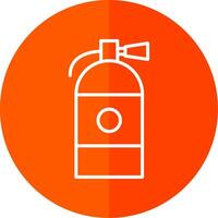 Fire Extinguisher Line Yellow White Icon vector