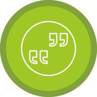 Quote Line Multi Circle Icon vector