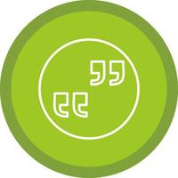 Quote Line Multi Circle Icon vector