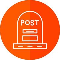Post Line Yellow White Icon vector