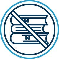 Prohibited Sign Line Blue Two Color Icon vector