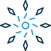 Firework Line Blue Two Color Icon vector