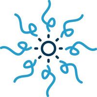 Firework Line Blue Two Color Icon vector