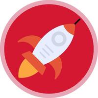 Space Craft Flat Multi Circle Icon vector