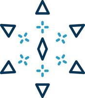 Firework Line Blue Two Color Icon vector