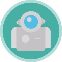 Astronaut Flat Multi Circle Icon vector