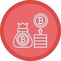 Bitcoin Line Multi Circle Icon vector