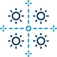 Firework Line Blue Two Color Icon vector