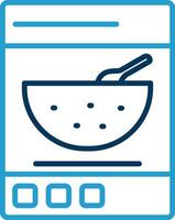 Cereals Line Blue Two Color Icon vector