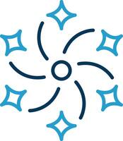 Firework Line Blue Two Color Icon vector