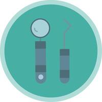 Dentist Tools Flat Multi Circle Icon vector