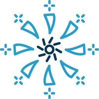 Firework Line Blue Two Color Icon vector