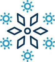 Firework Line Blue Two Color Icon vector