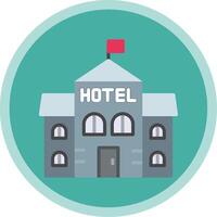 Hotel Flat Multi Circle Icon vector