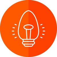 Light Bulb Line Yellow White Icon vector