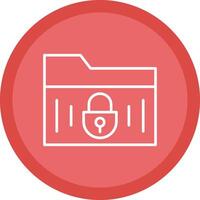 Secure Folder Line Multi Circle Icon vector