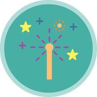 Sparkler Flat Multi Circle Icon vector