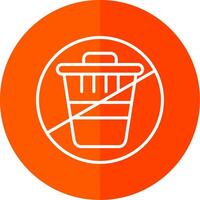 Zero Waste Line Yellow White Icon vector