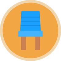 Chair Flat Multi Circle Icon vector