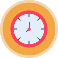 Clock Flat Multi Circle Icon vector