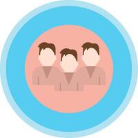 Mans Flat Multi Circle Icon vector