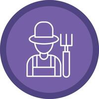 Farmer Line Multi Circle Icon vector