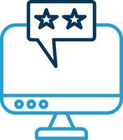 Feedback Line Blue Two Color Icon vector