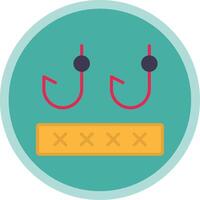 Phising Flat Multi Circle Icon vector