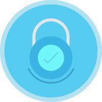 Security Check Flat Multi Circle Icon vector