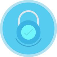 Security Check Flat Multi Circle Icon vector