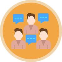 Team Connect Flat Multi Circle Icon vector