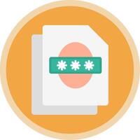 Security File Faceprint Flat Multi Circle Icon vector