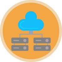 Big Data Flat Multi Circle Icon vector
