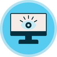 Monitoring Flat Multi Circle Icon vector