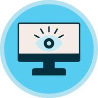 Monitoring Flat Multi Circle Icon vector