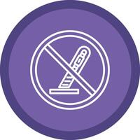 Prohibited Sign Line Multi Circle Icon vector