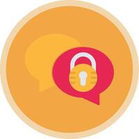 Security Message Flat Multi Circle Icon vector