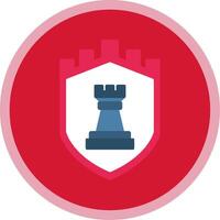 Security Castle Strategies Flat Multi Circle Icon vector